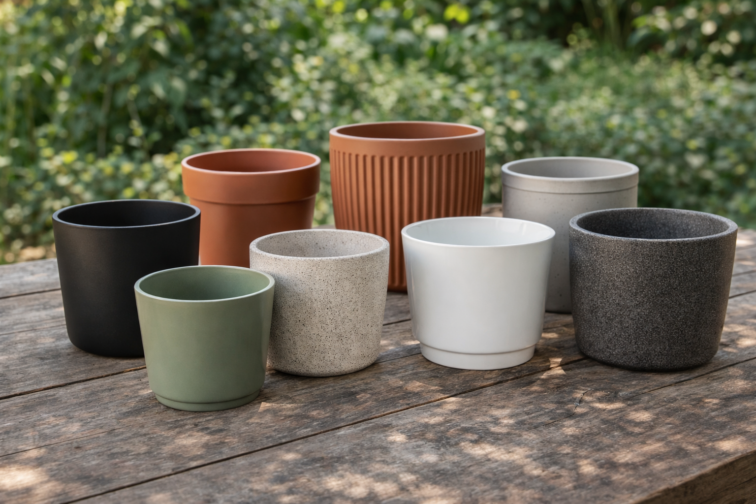 Ceramic and Plastic Plant Pots